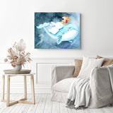 Baby Beluga | Diamond Painting Displayed as Home Decor