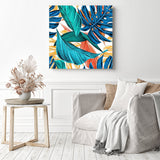 Leaves | Diamond Painting Displayed as Home Decor
