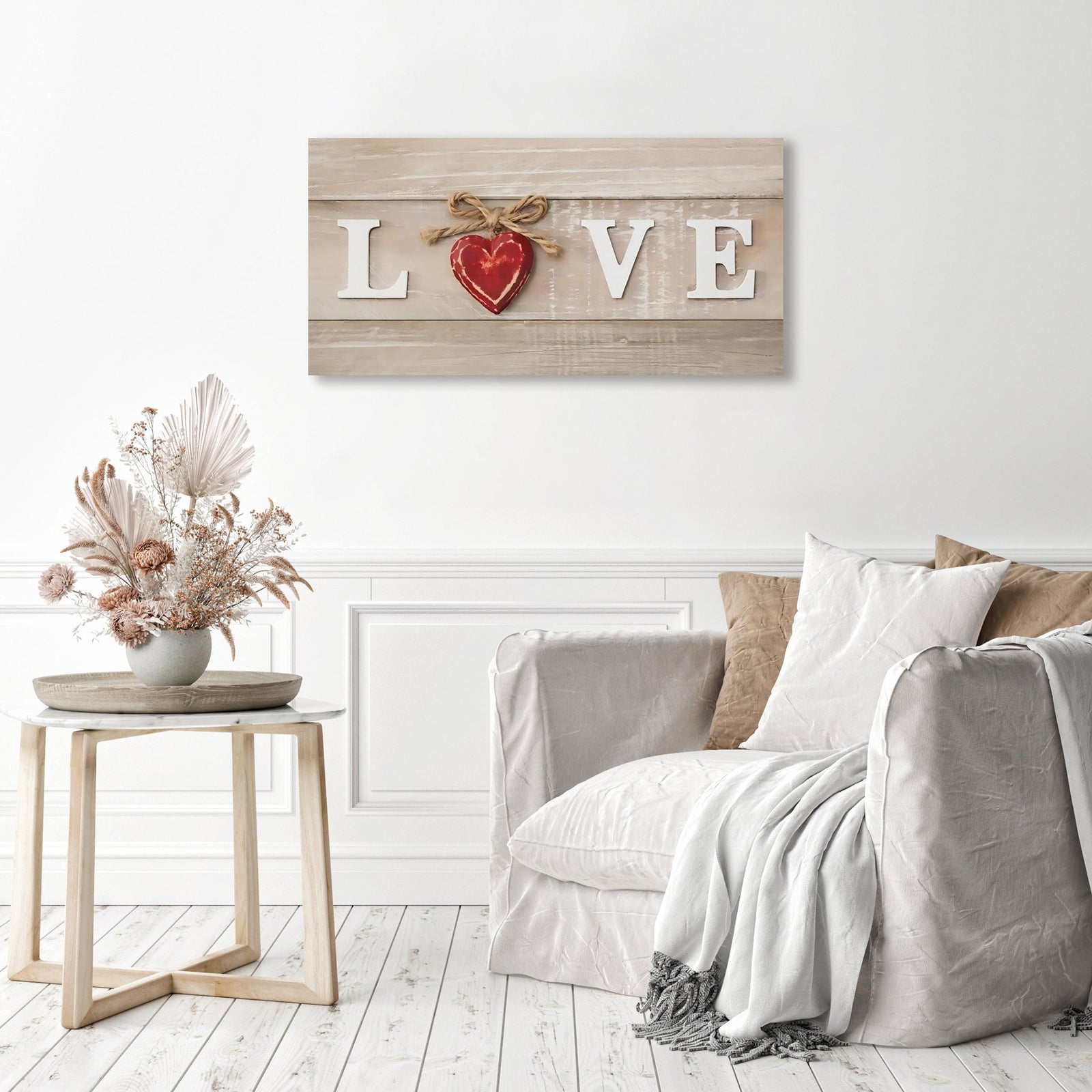 Love Is Where The Heart Is | Diamond Painting Displayed as Home Decor