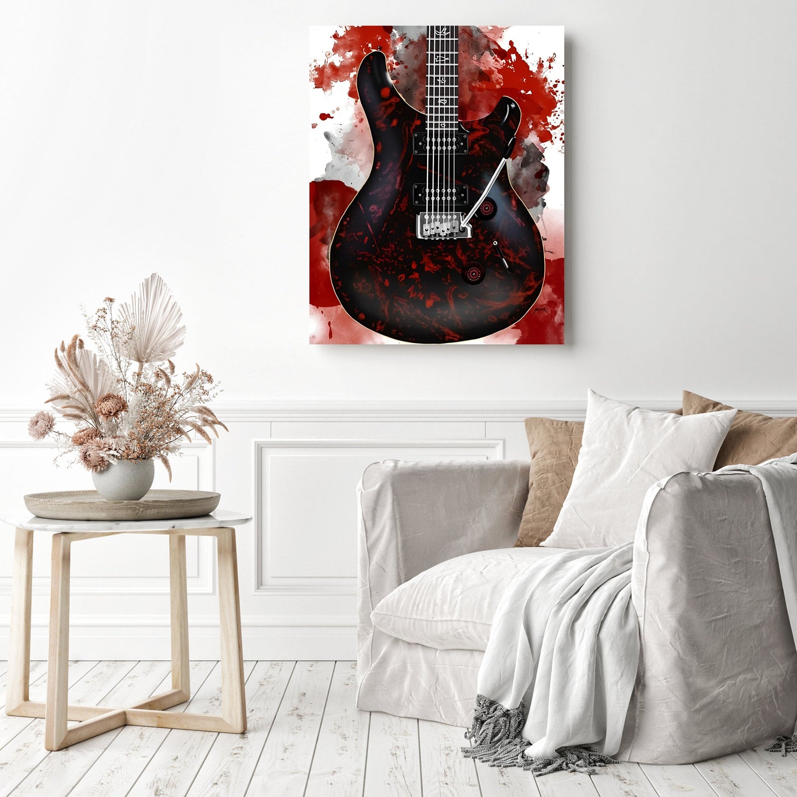 Orianthi's Electric Guitar | Diamond Painting Displayed as Home Decor