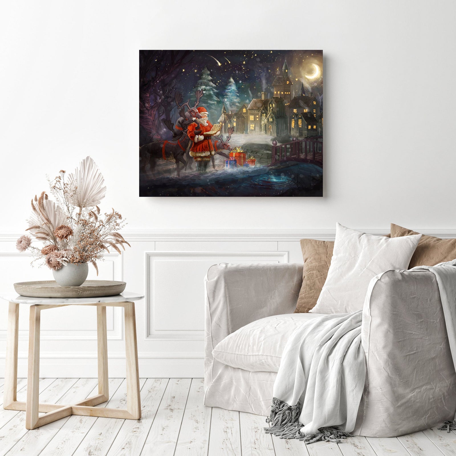 Santa Claus | Diamond Painting Displayed as Home Decor