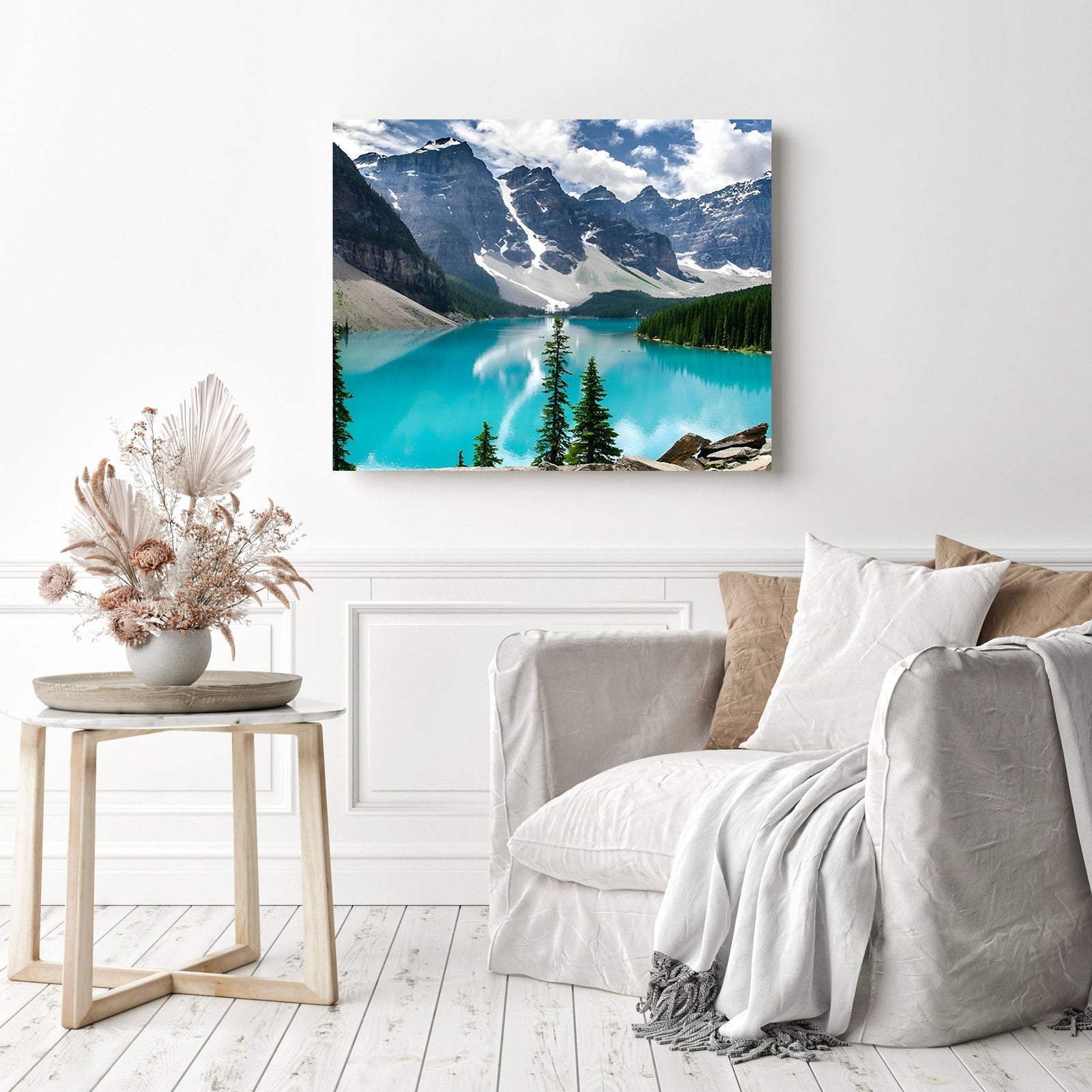 Blue Lagoon | Diamond Painting Displayed as Home Decor