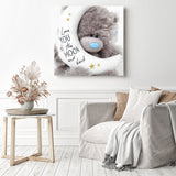 Cartoon Bear | Diamond Painting Displayed as Home Decor