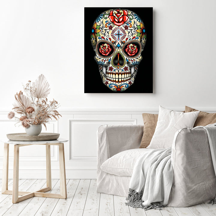 Sugar Skull With Rose Eyes | Diamond Painting