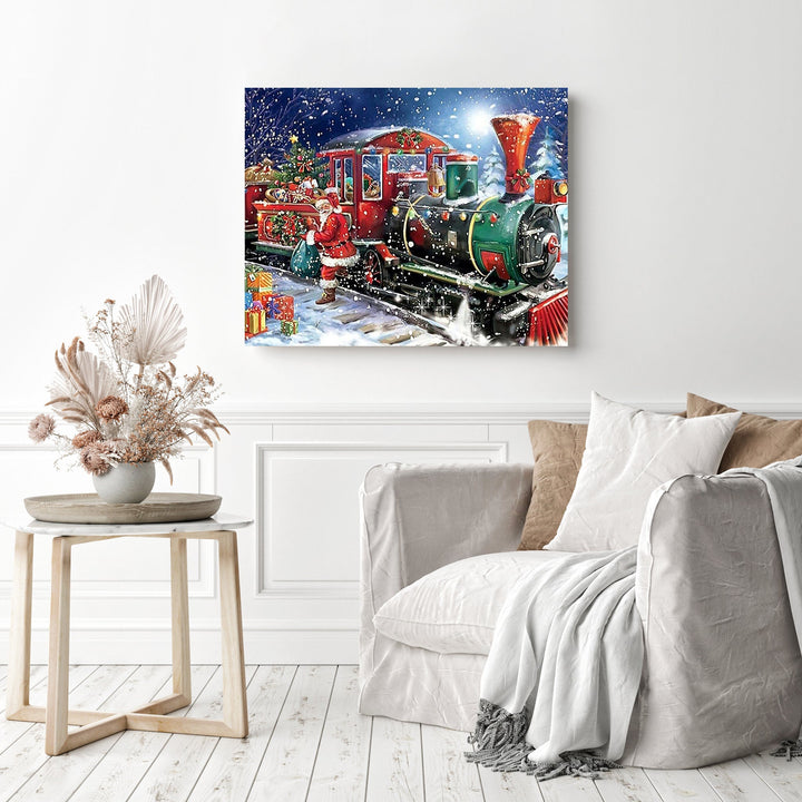 Christmas Santa Claus Train | Diamond Painting