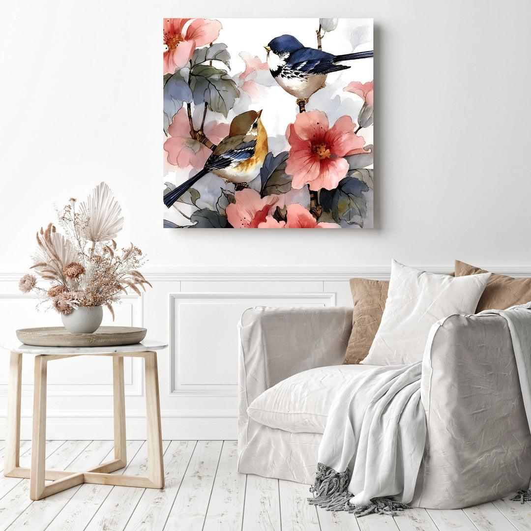 Two Birds on the Flower Branch | Diamond Painting