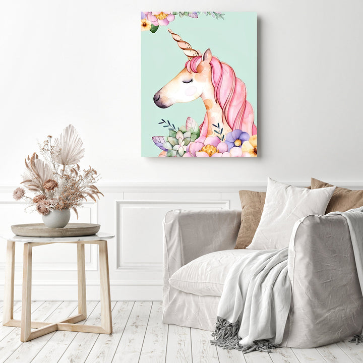 Colorful Cartoon Flower Unicorn | Diamond Painting
