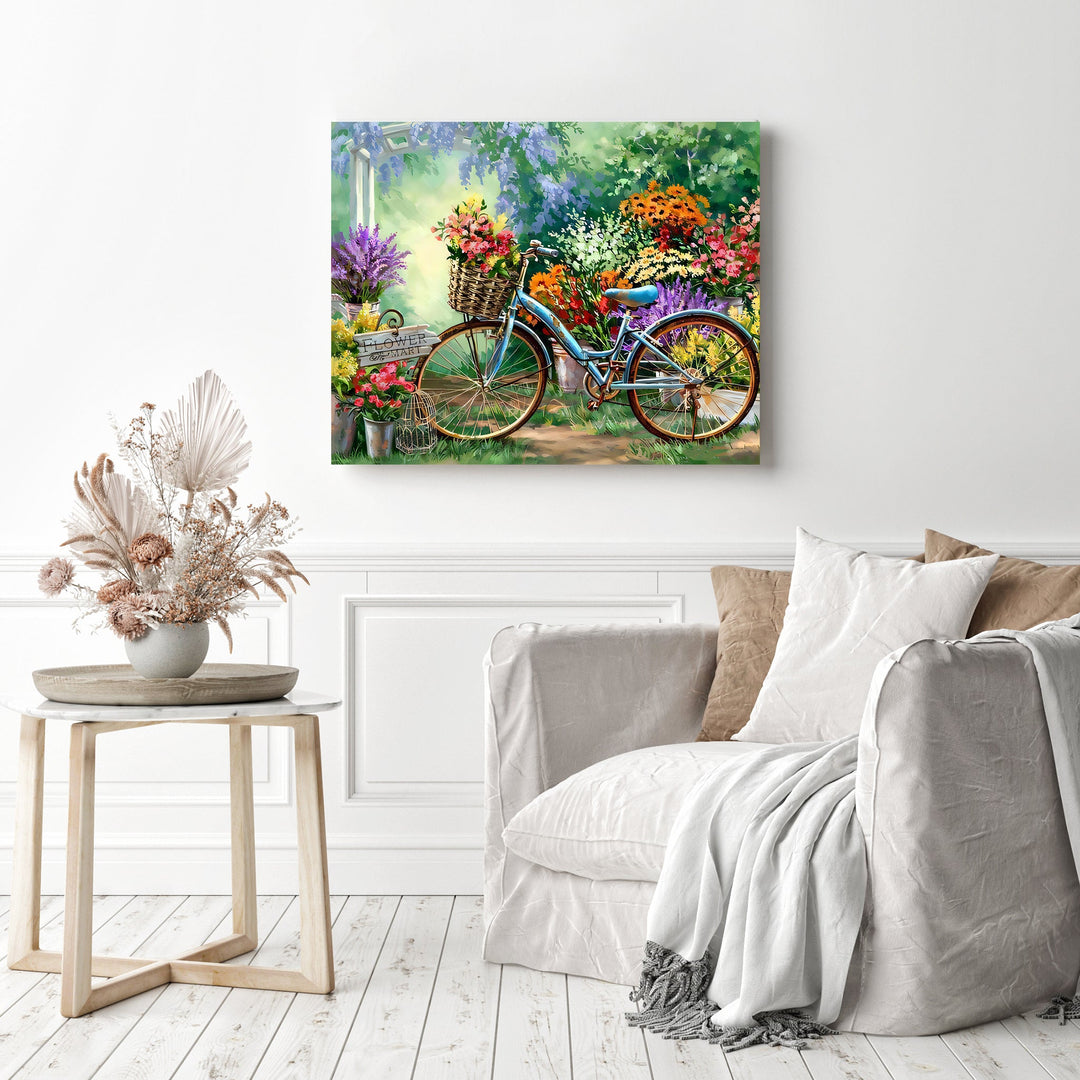 Flowers And Bicycles | Diamond Painting