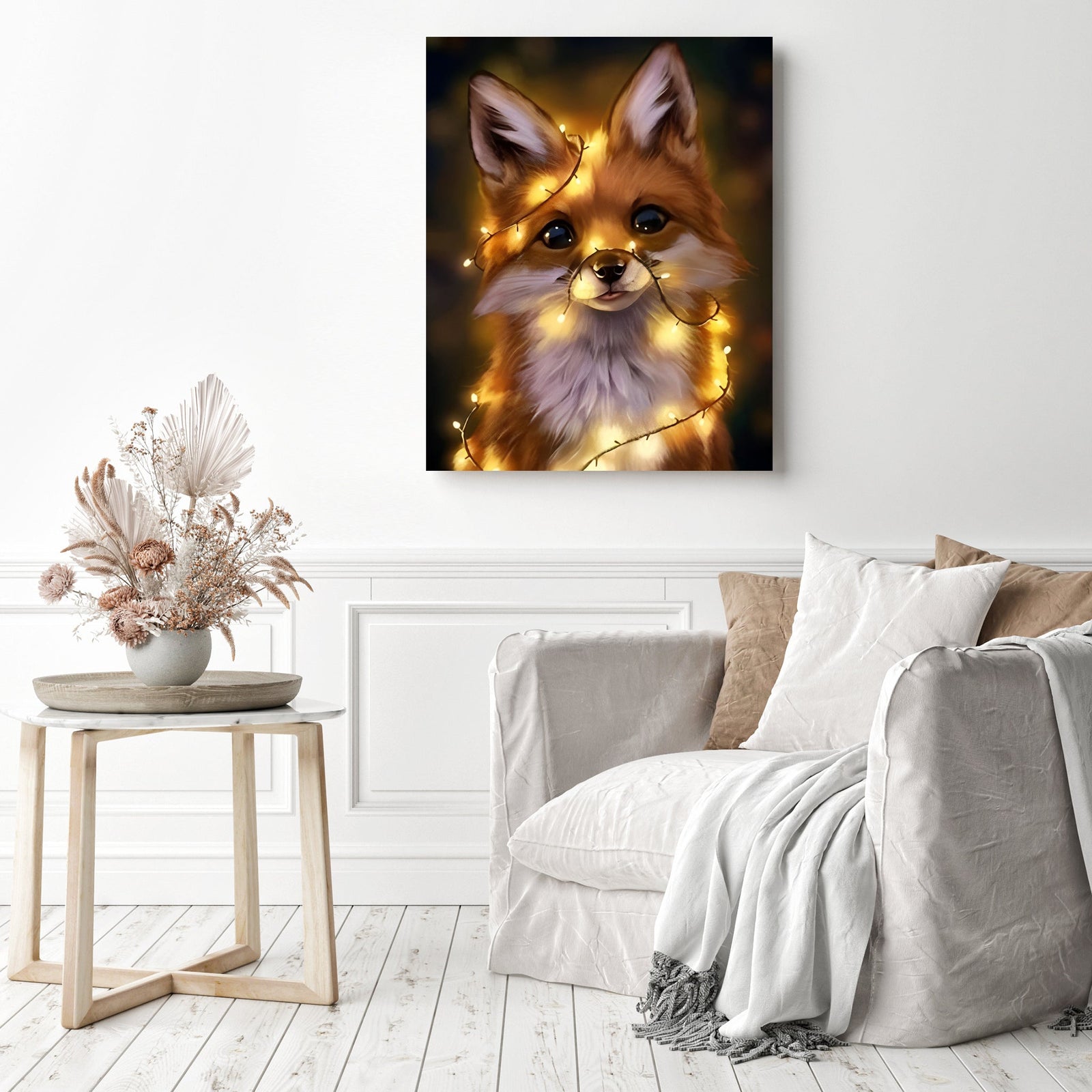 Foxy | Diamond Painting Displayed as Home Decor