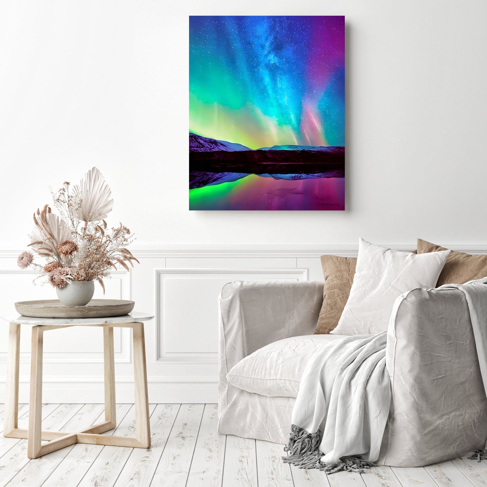 Beautiful Scenic Galaxy | Diamond Painting Displayed as Home Decor