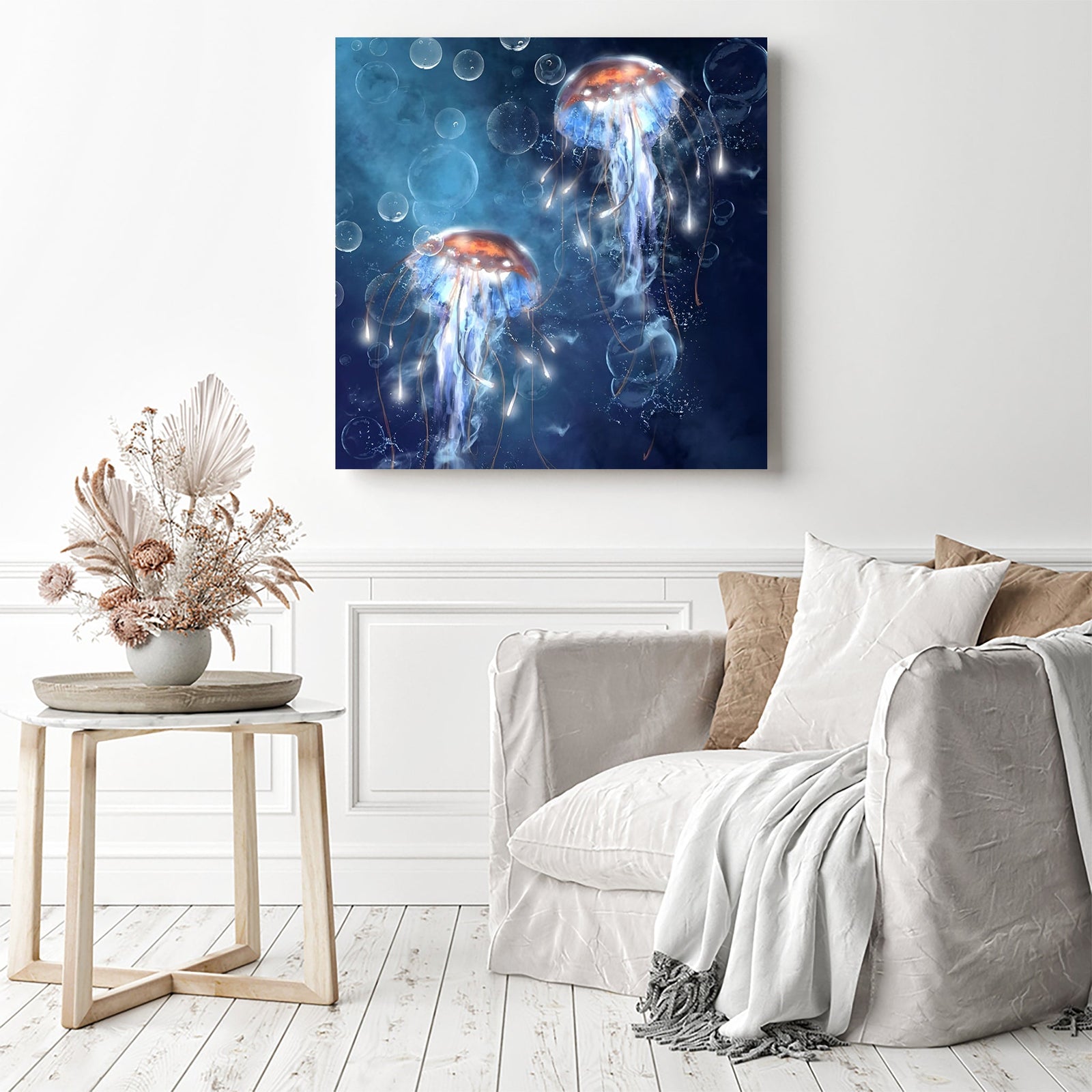 Dream Jellyfishs | Diamond Painting Displayed as Home Decor