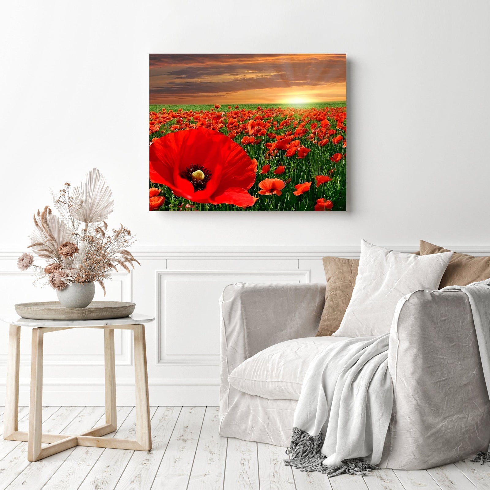 Nature Flower | Diamond Painting Displayed as Home Decor