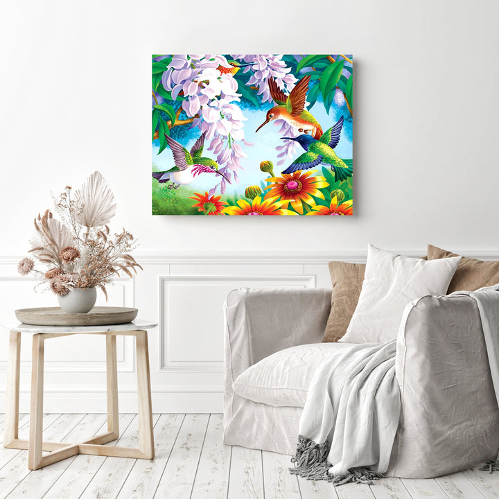 Hummingbird Flowers | Diamond Painting