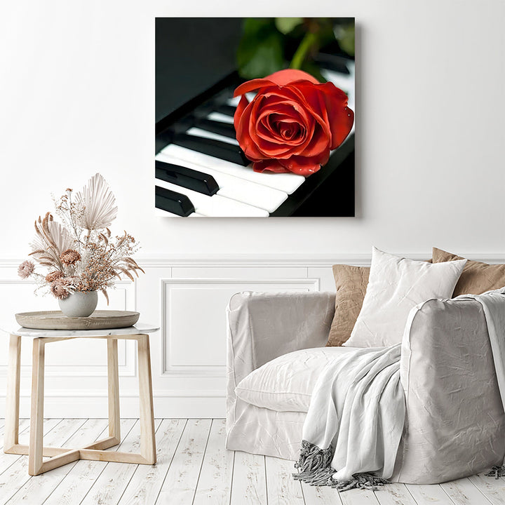 Black Piano Flower | Diamond Painting