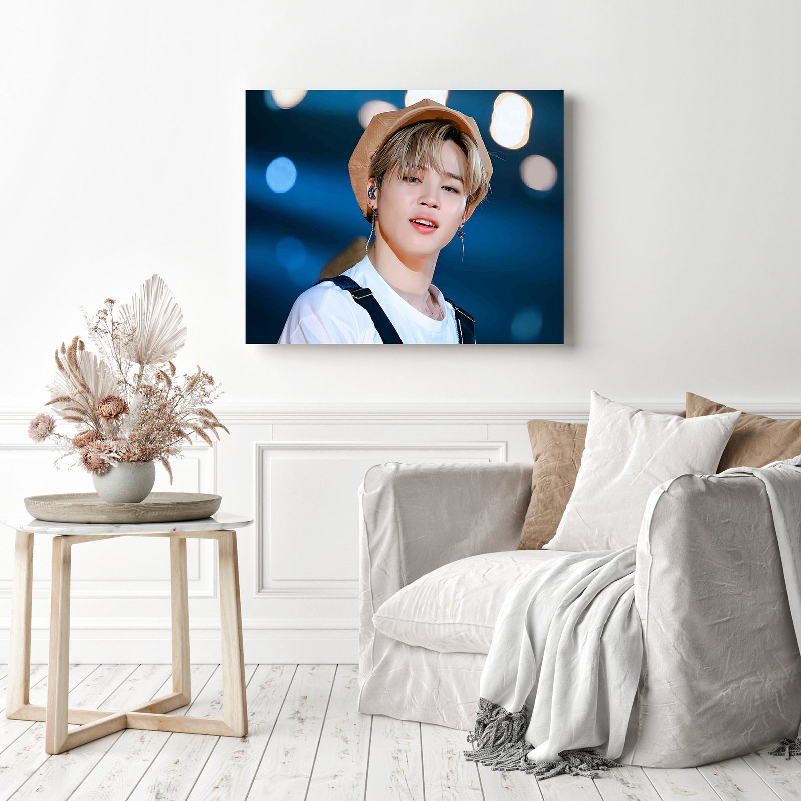 BTS Jimin | Diamond Painting Displayed as Home Decor