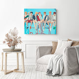 BTS Stars Charm | Diamond Painting Displayed as Home Decor