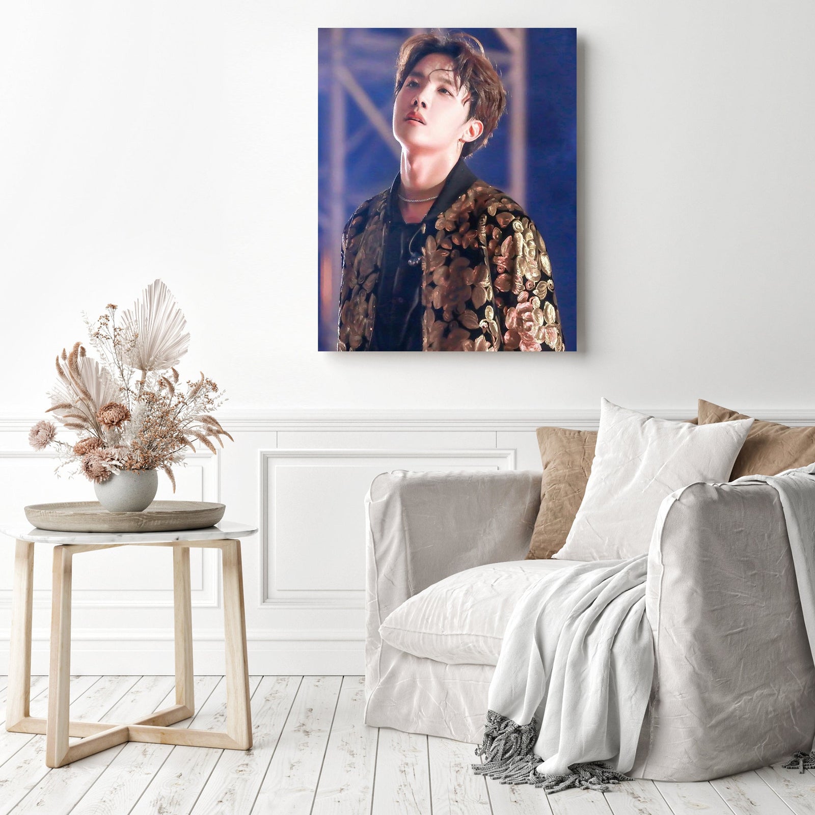 BTS J Hope | Diamond Painting Displayed as Home Decor