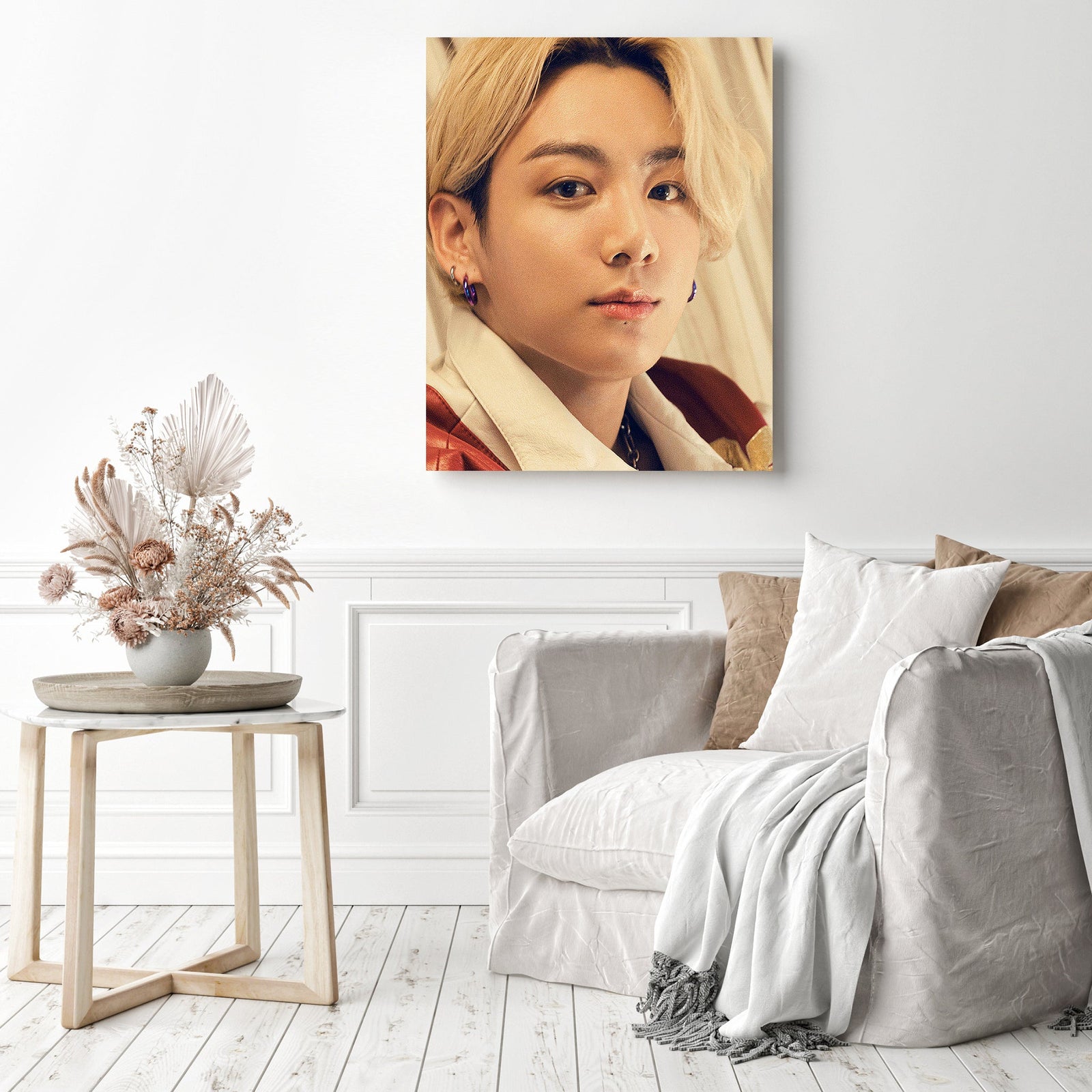 BTS Jungkook Charm | Diamond Painting Displayed as Home Decor