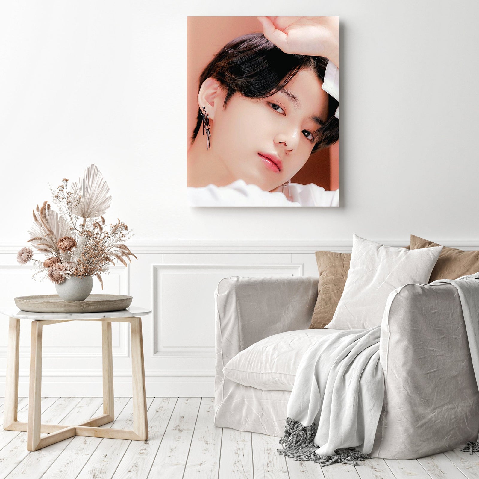 BTS Jungkook Portrait | Diamond Painting Displayed as Home Decor