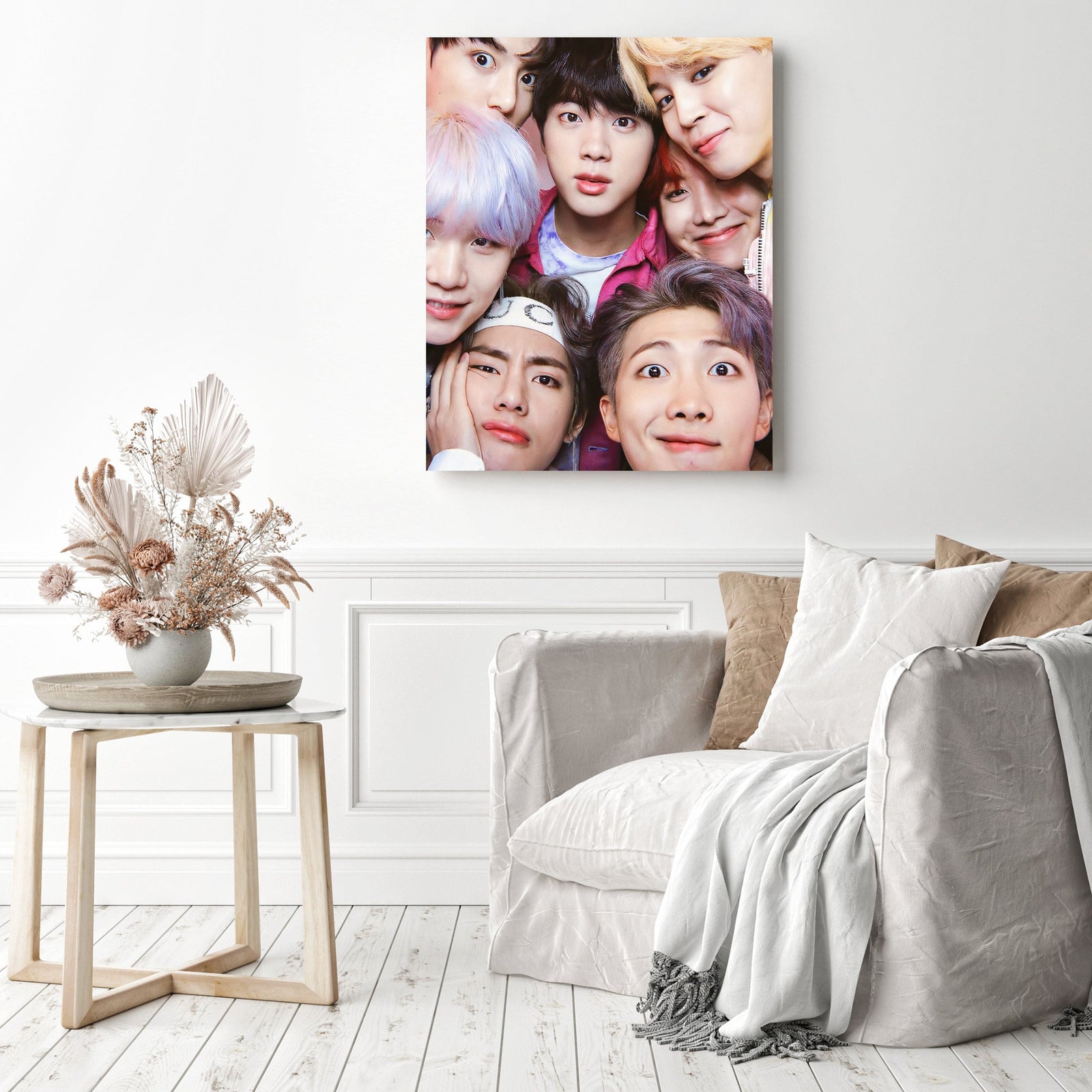 BTS Members | Diamond Painting Displayed as Home Decor