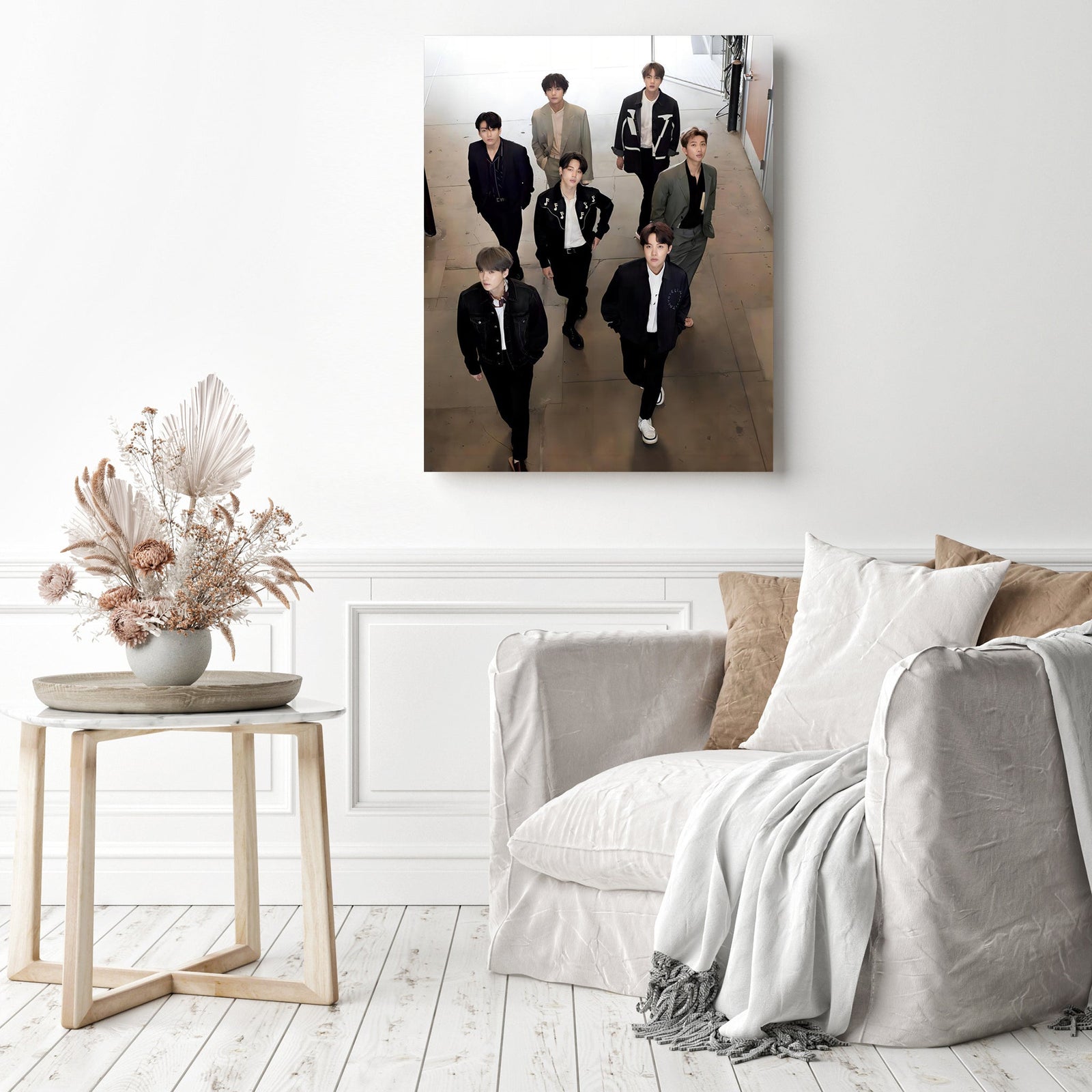 BTS Forever | Diamond Painting Displayed as Home Decor