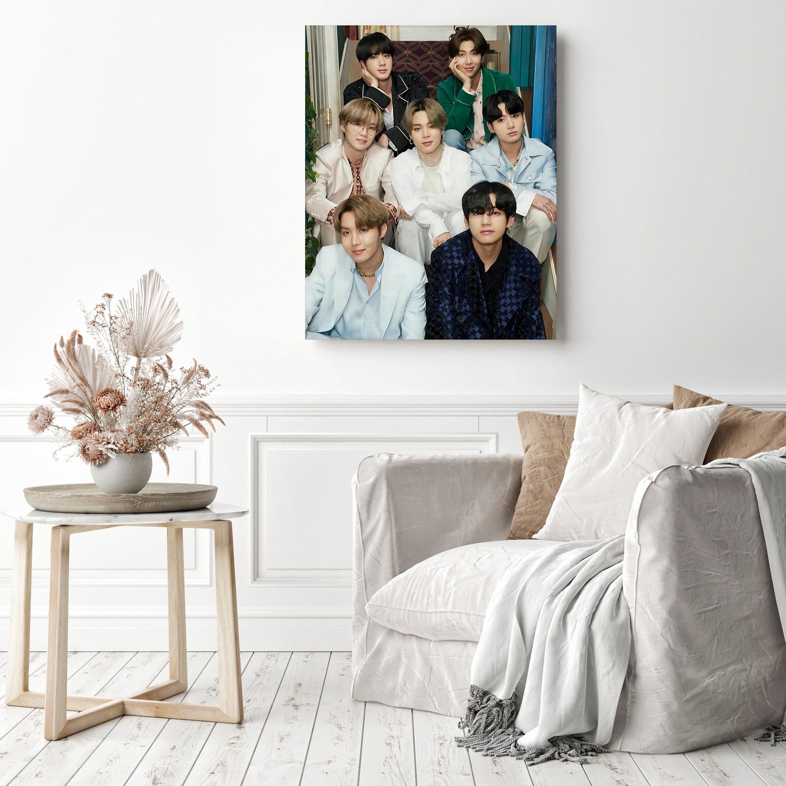 BTS Idols Forever | Diamond Painting Displayed as Home Decor