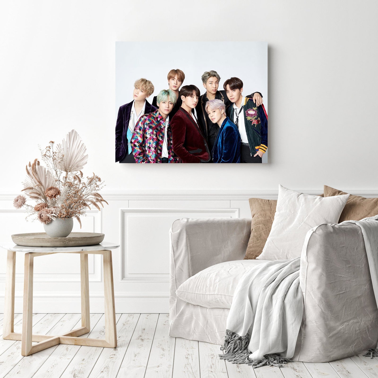 BTS Portrait | Diamond Painting Displayed as Home Decor