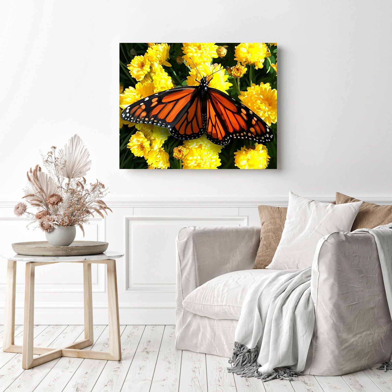 Monarch Dreams | Diamond Painting Displayed as Home Decor