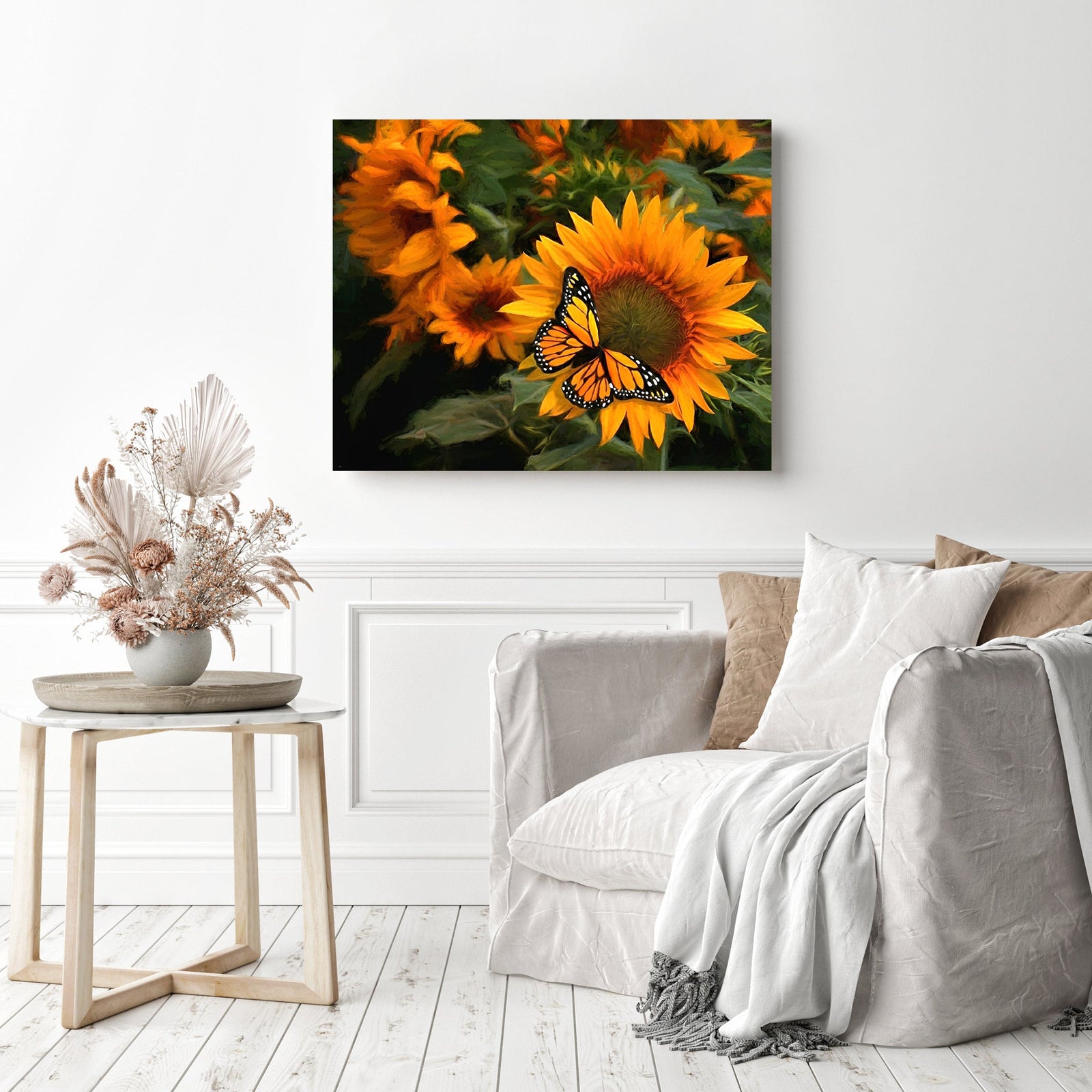 Monarch Butterfly | Diamond Painting Displayed as Home Decor