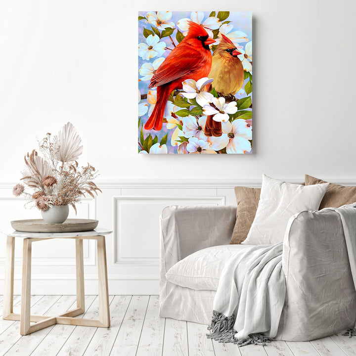 Cardinal Blossom Painting | Diamond Painting