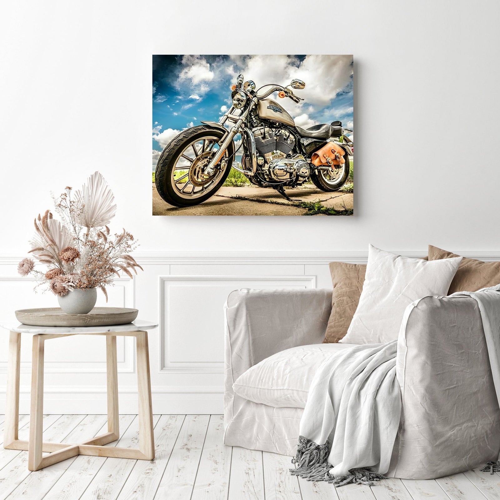 Macrorun Motorcycle | Diamond Painting Displayed as Home Decor