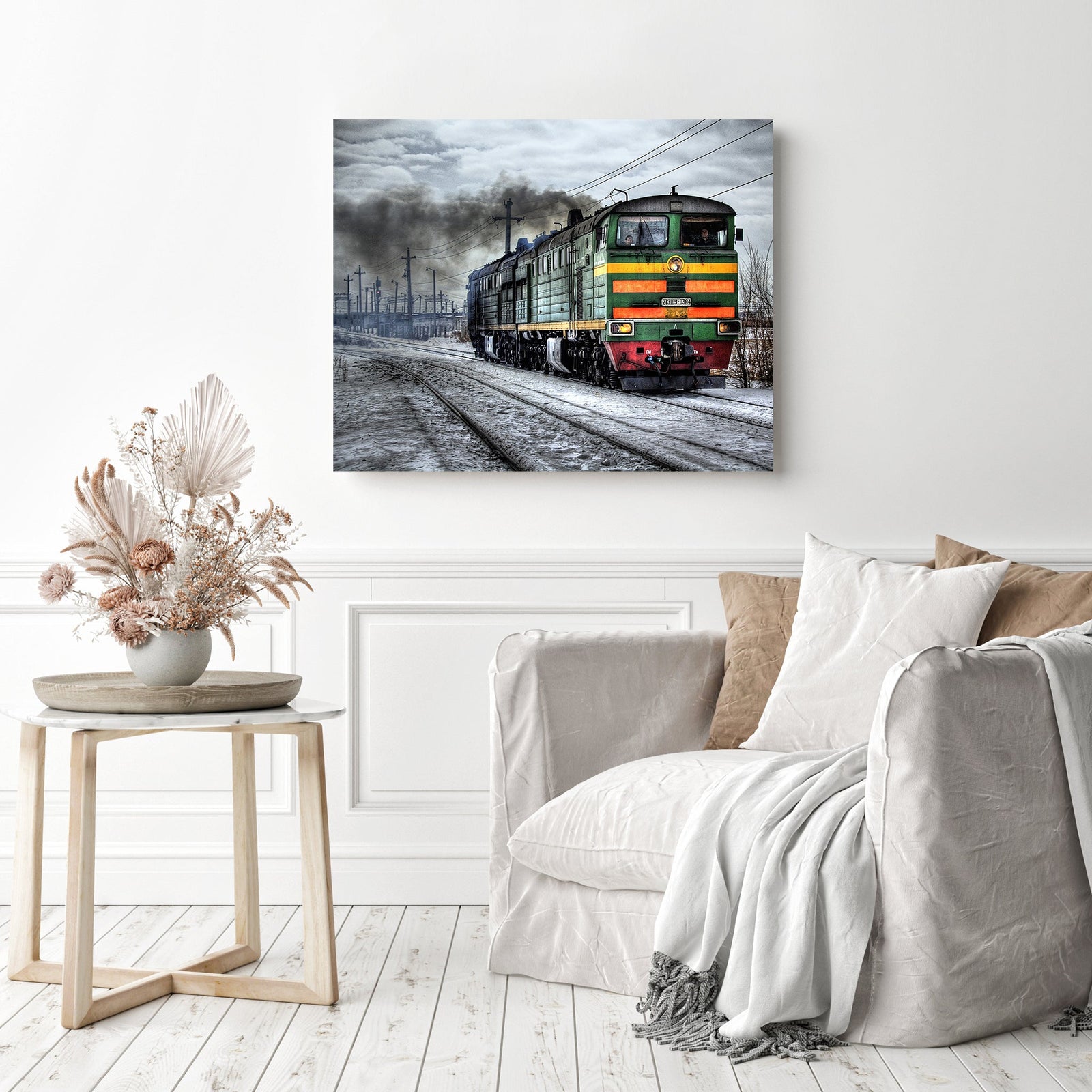 Alaska Train | Diamond Painting Displayed as Home Decor