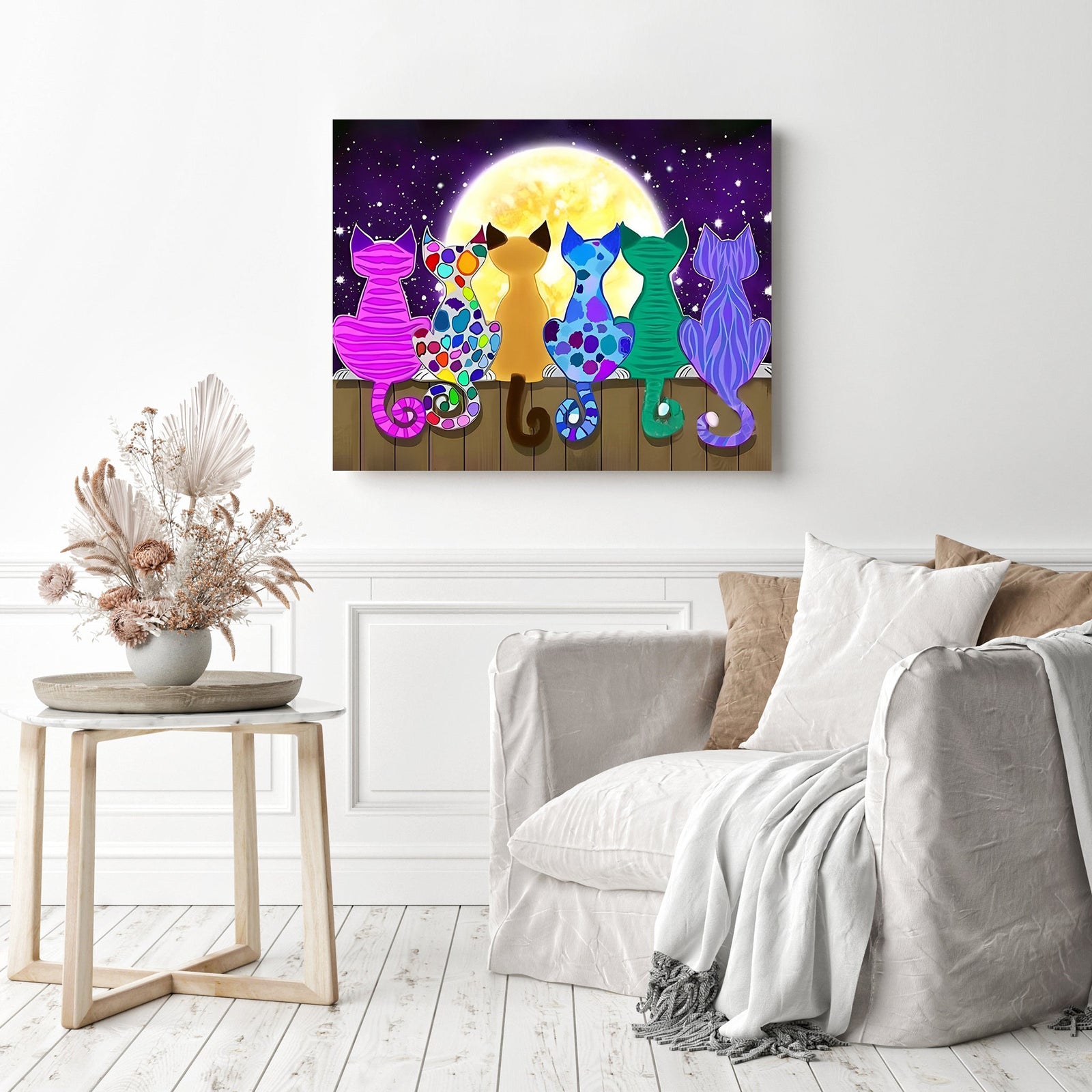 Cartoon Cats | Diamond Painting Displayed as Home Decor