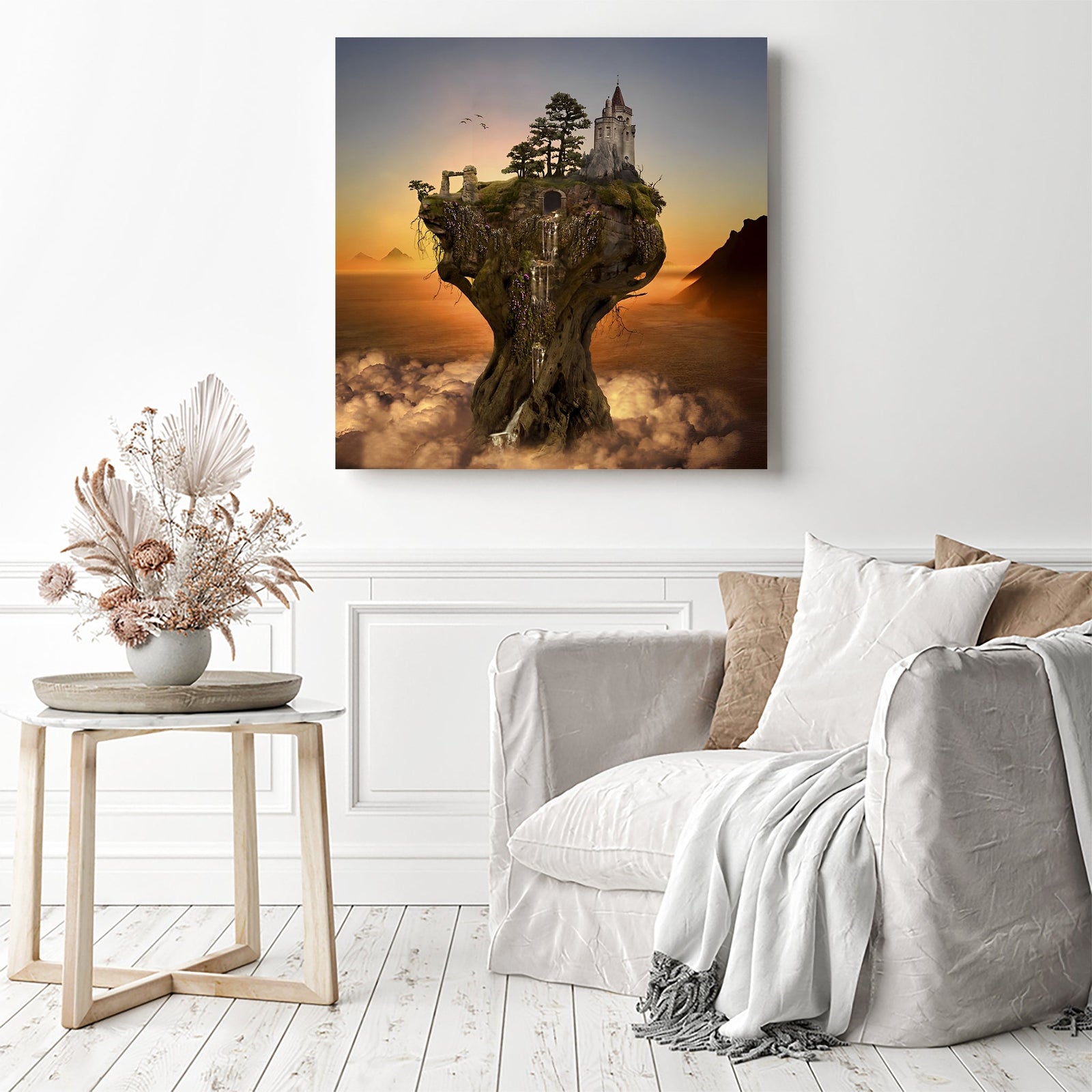 Castle of Solitude | Diamond Painting Displayed as Home Decor