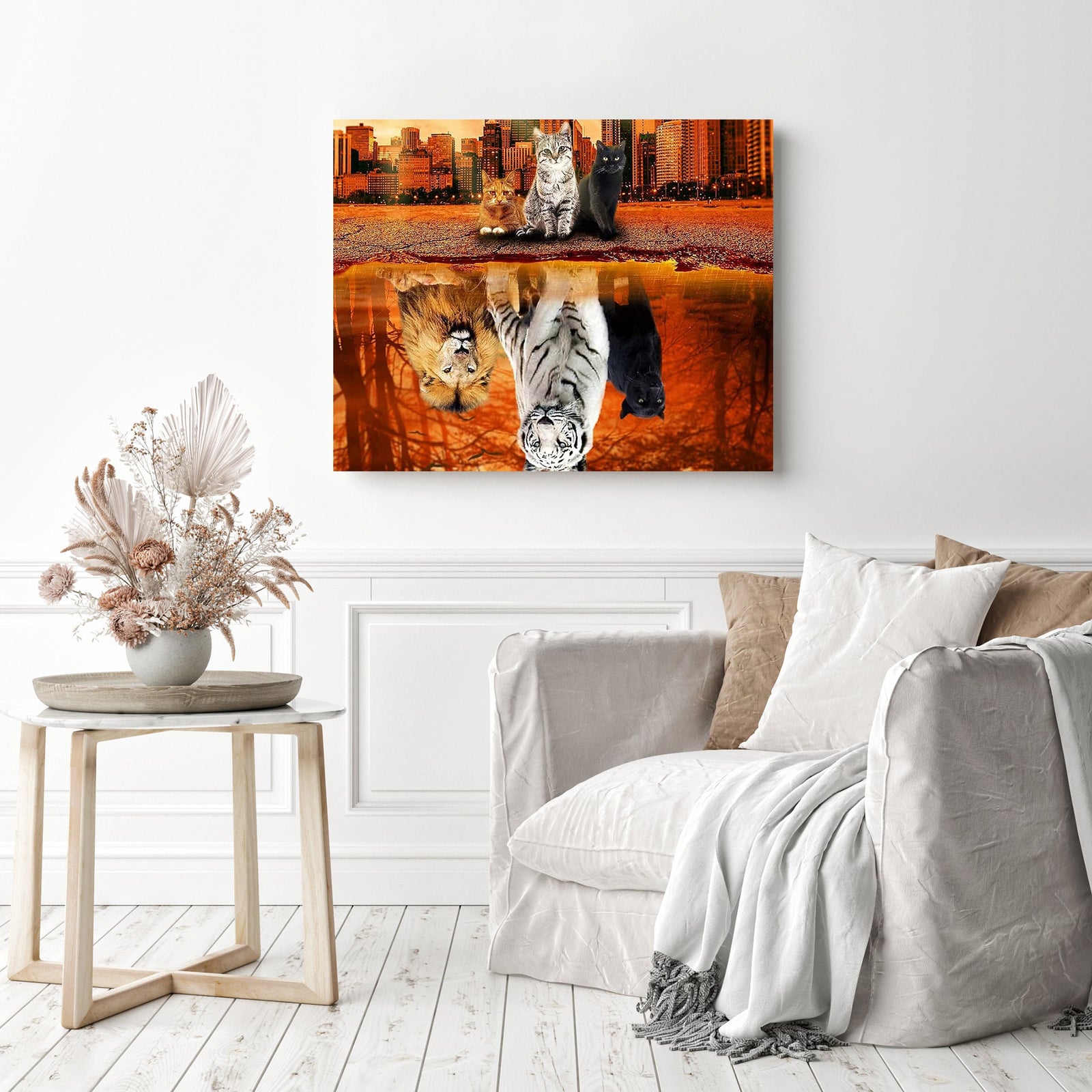 Cats' Dreams | Diamond Painting Displayed as Home Decor