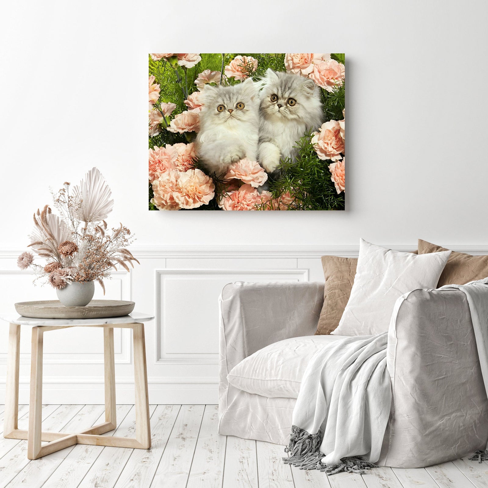 Persian Cats | Diamond Painting Displayed as Home Decor