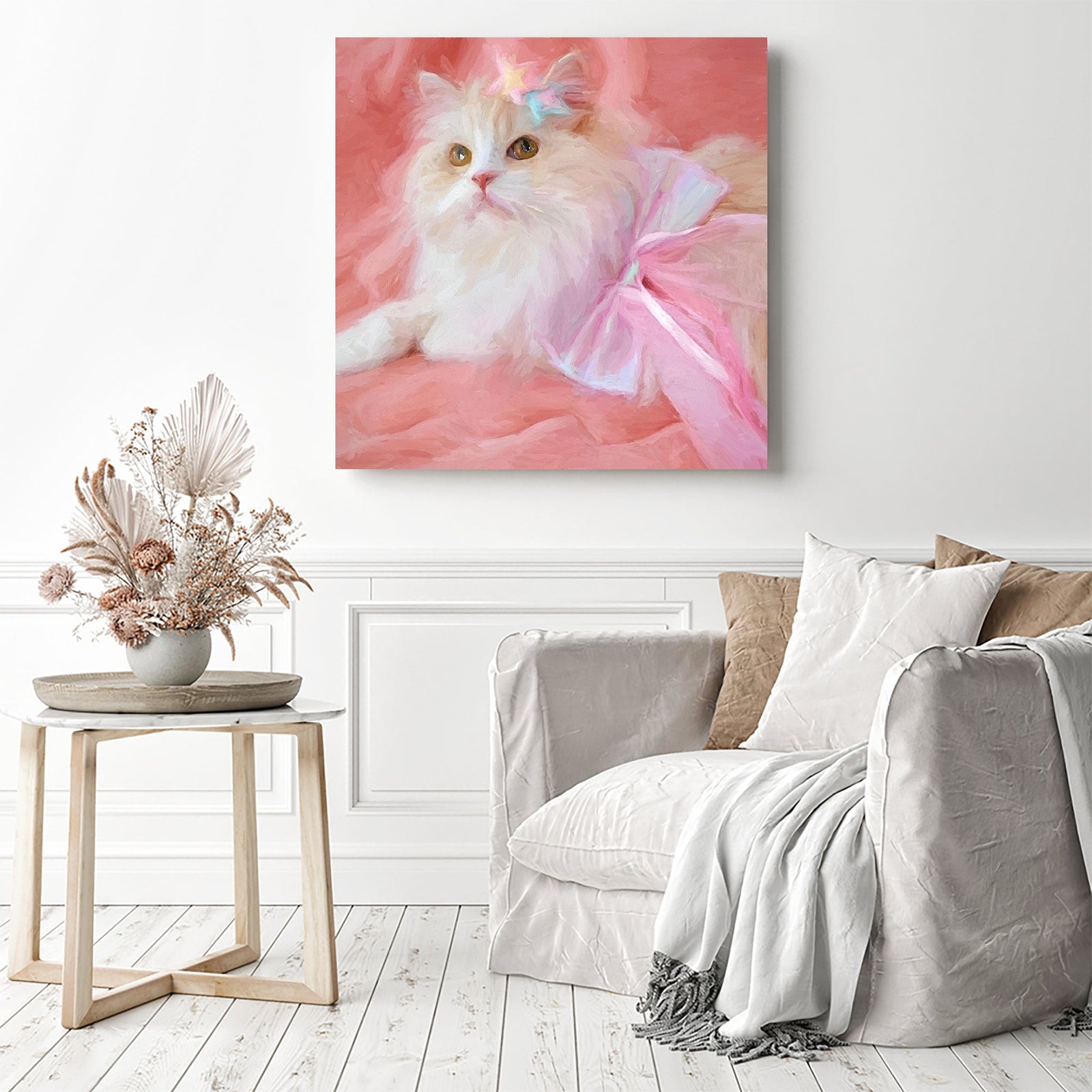 Rexy Cat | Diamond Painting Displayed as Home Decor