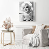 Marilyn Monroe Classic | Diamond Painting Displayed as Home Decor
