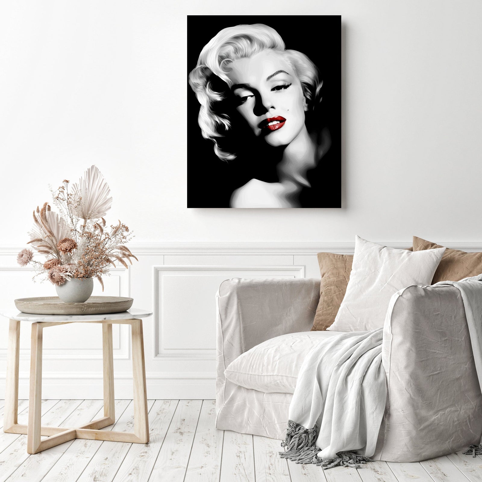 Iconic Marilyn Monroe | Diamond Painting Displayed as Home Decor