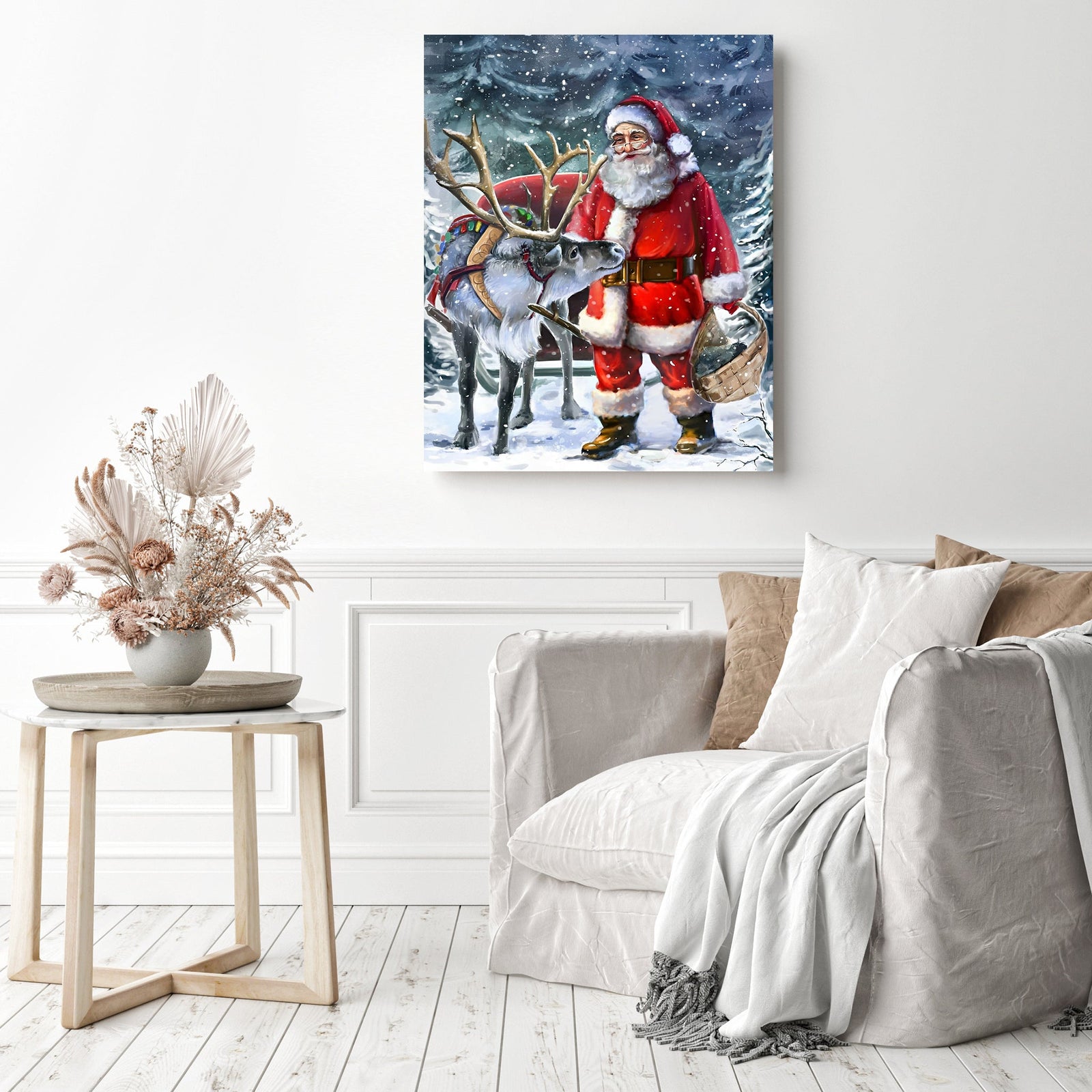 Christmas Pals | Diamond Painting Displayed as Home Decor