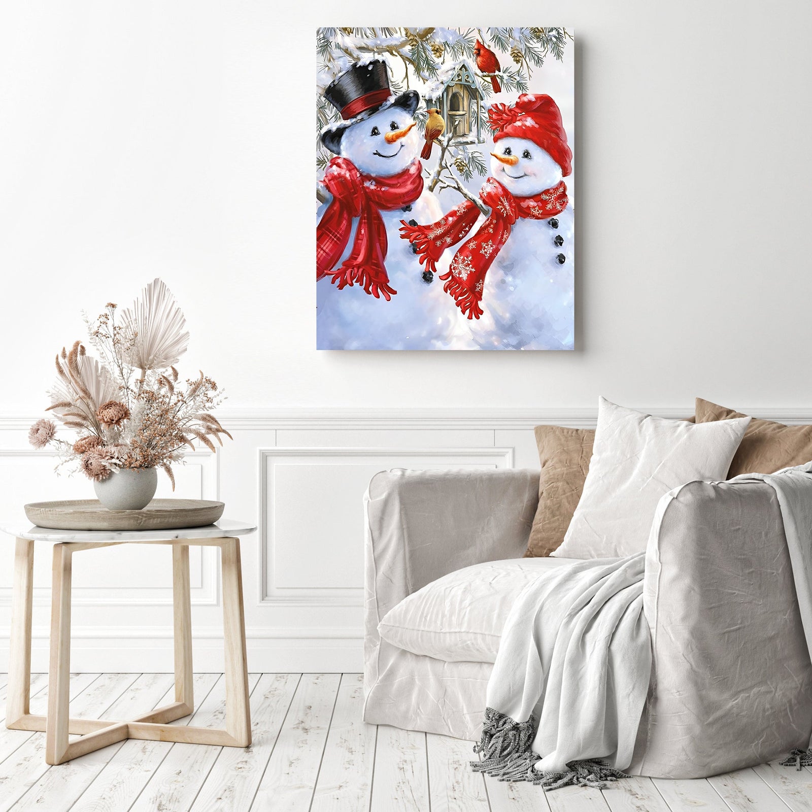 Love at Christmas| Diamond Painting Displayed as Home Decor