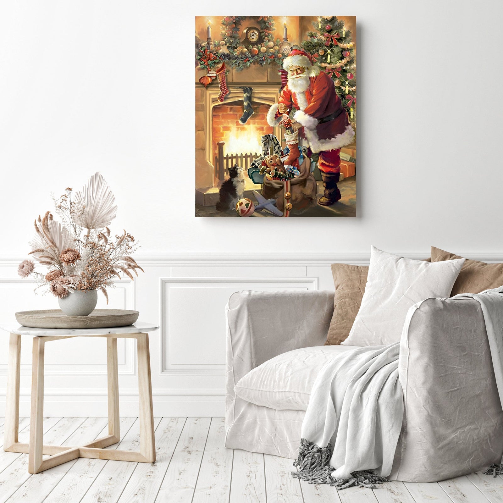 Cozy Christmas | Diamond Painting Displayed as Home Decor