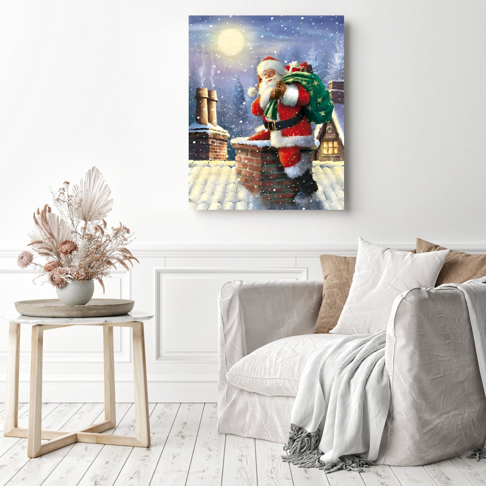 Santa's Entrance | Diamond Painting Displayed as Home Decor