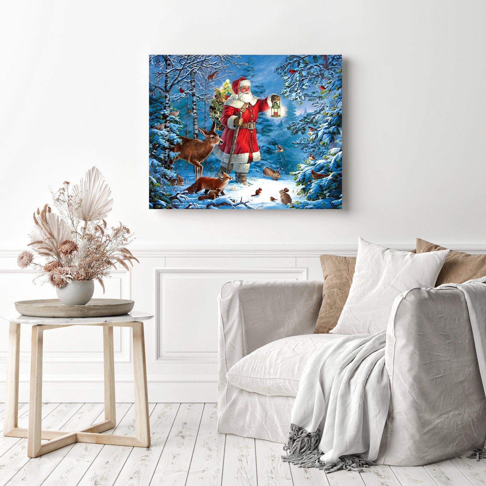 Christmas Voyage | Diamond Painting Displayed as Home Decor