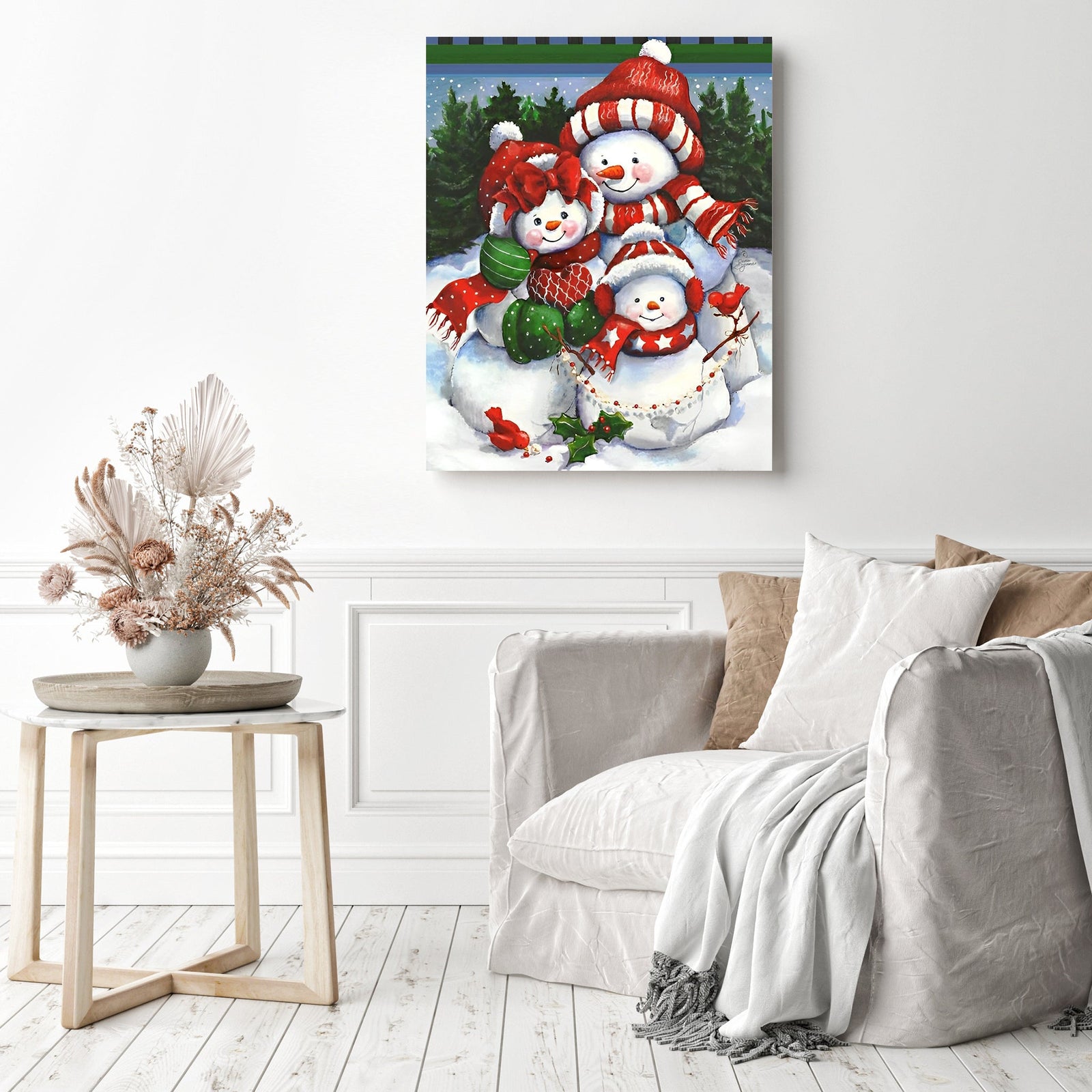 Christmas Gathering | Diamond Painting Displayed as Home Decor