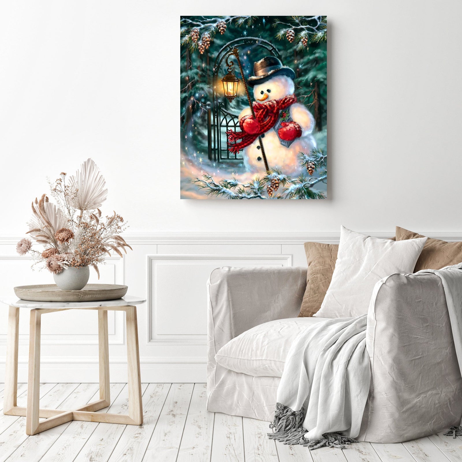 Christmas Night Light | Diamond Painting Displayed as Home Decor