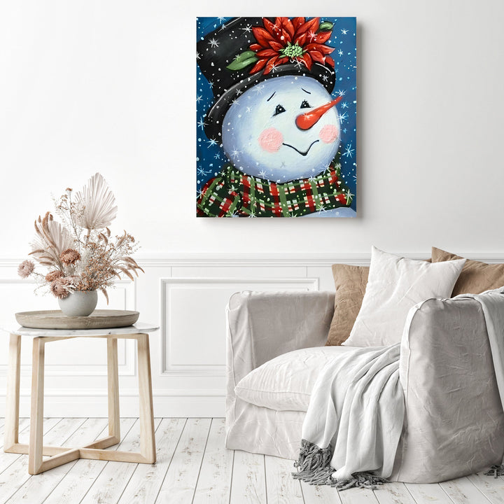 Christmas Snowman Close Up | Diamond Painting