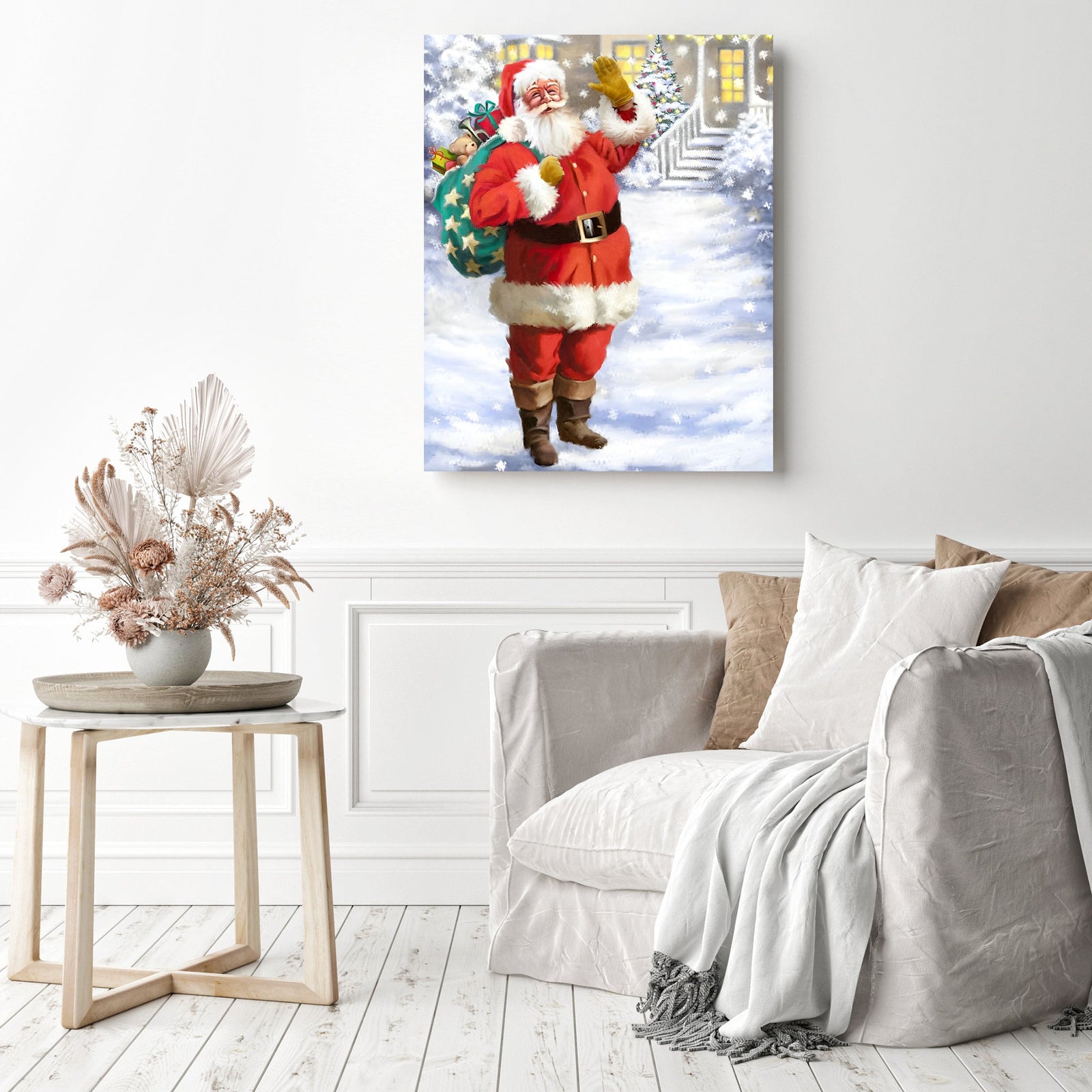 Hello at Christmas | Diamond Painting Displayed as Home Decor