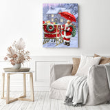 Christmas Snow | Diamond Painting Displayed as Home Decor