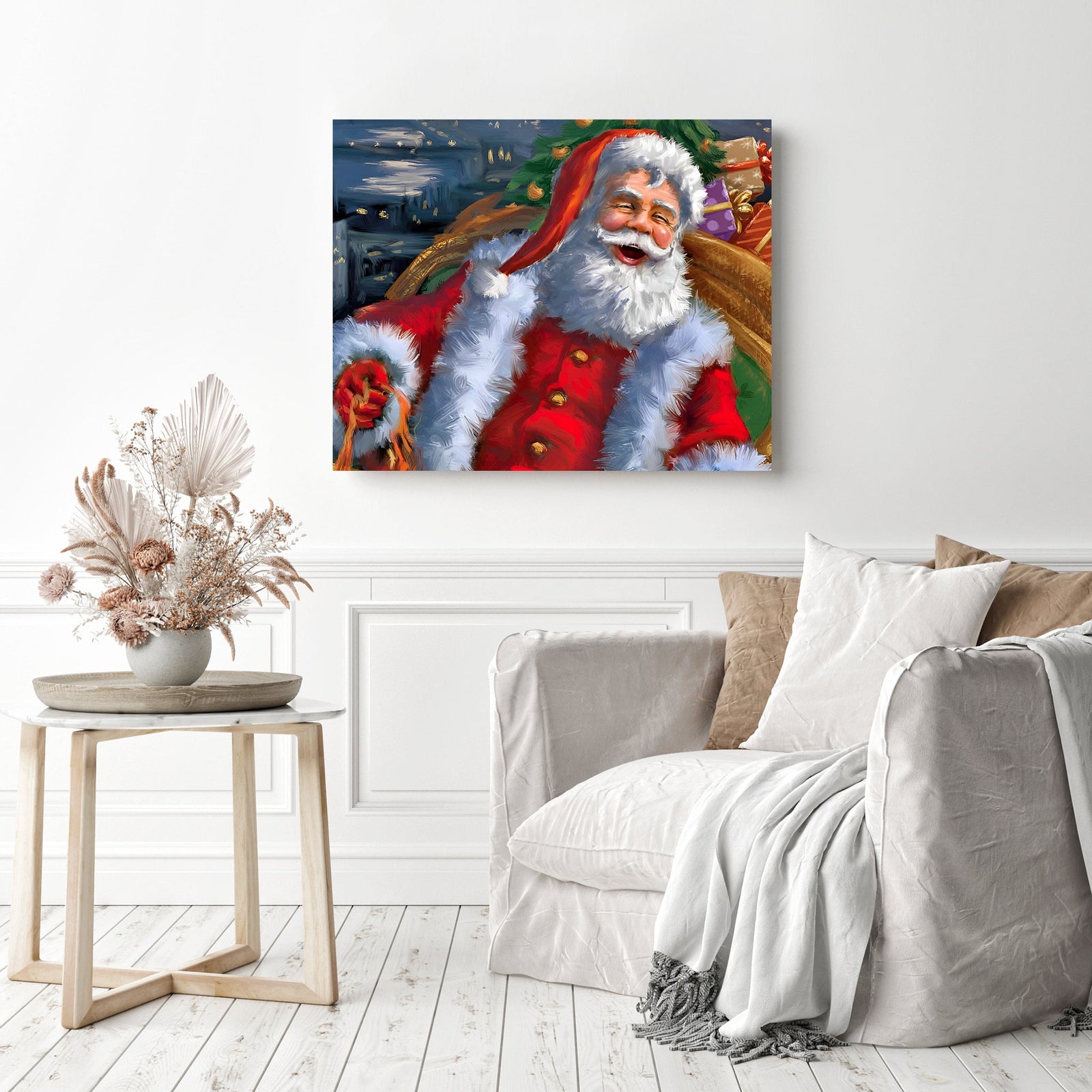 Jolly Christmas | Diamond Painting Displayed as Home Decor